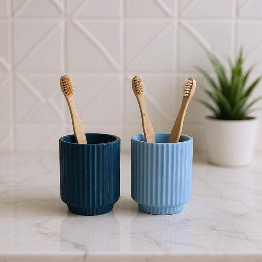 Ribbed Toothbrush Cup/holder