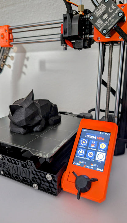 3D Printed Sleeping Cat Sculpture
