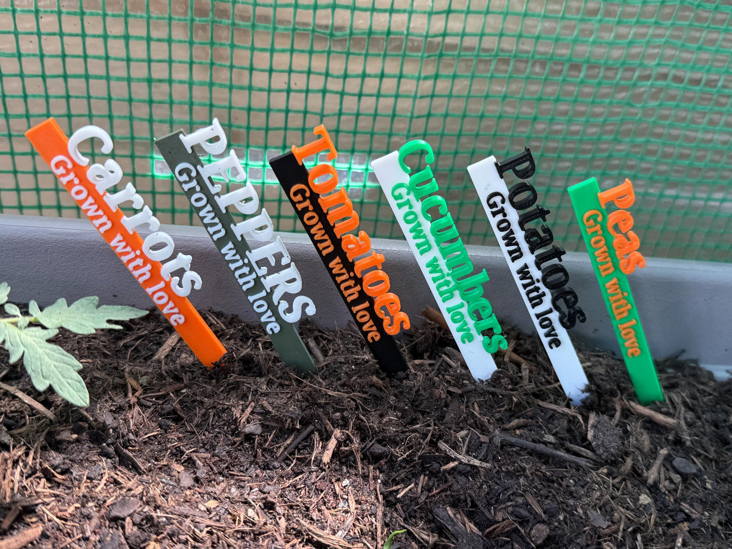 3D Printed Personalised Garden Stakes