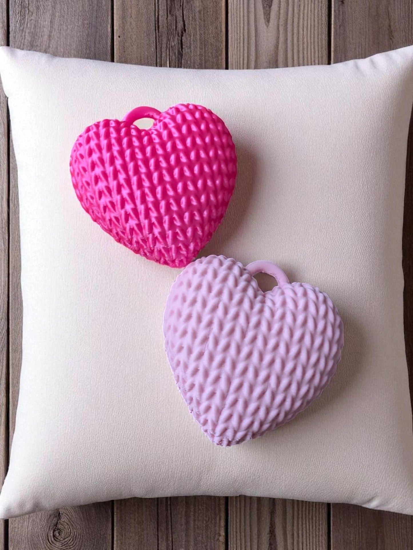 Knitted Heart Keychain