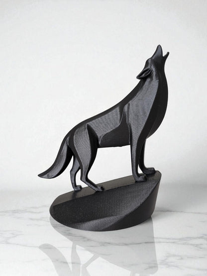 Majestic Wolf on Pedestal