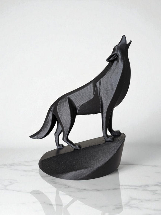 Majestic Wolf on Pedestal