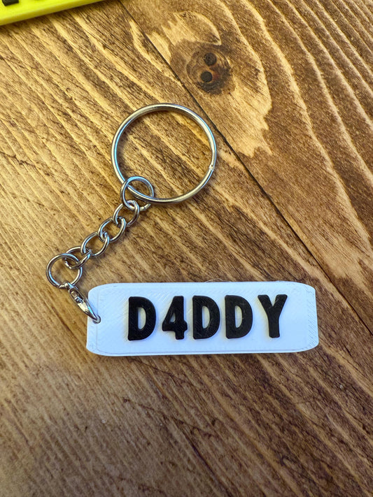 3D Printed Personalised Number Plate Keyring – Custom Car Gift UK