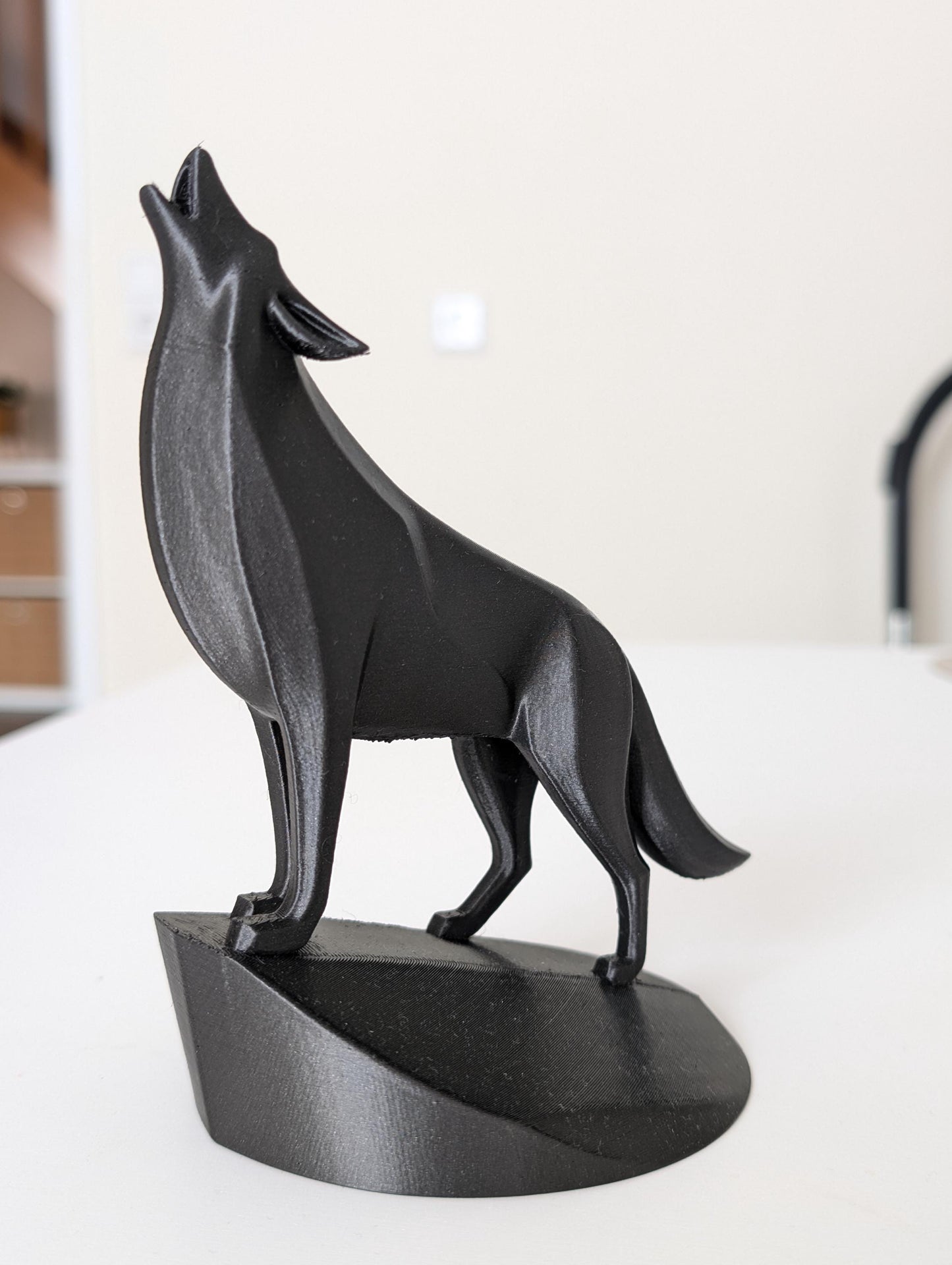 Majestic Wolf on Pedestal