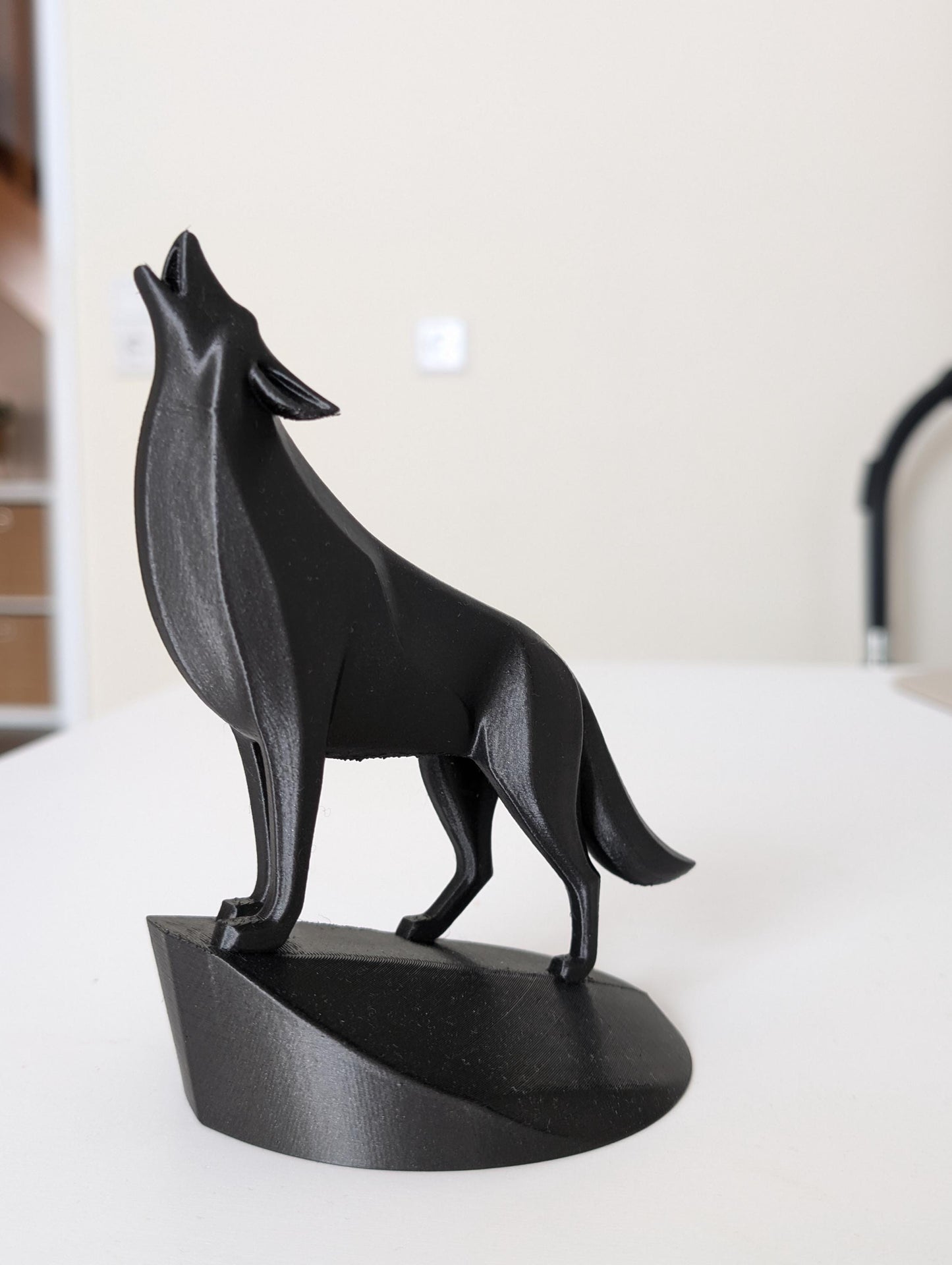 Majestic Wolf on Pedestal