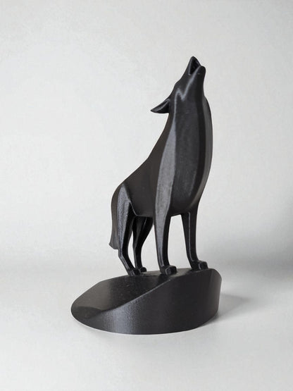 Majestic Wolf on Pedestal