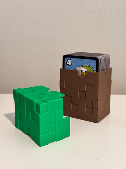 3D Printed Minecraft-Style UNO Card Box – Kids Game Gift UK