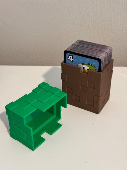 3D Printed Minecraft-Style UNO Card Box – Kids Game Gift UK