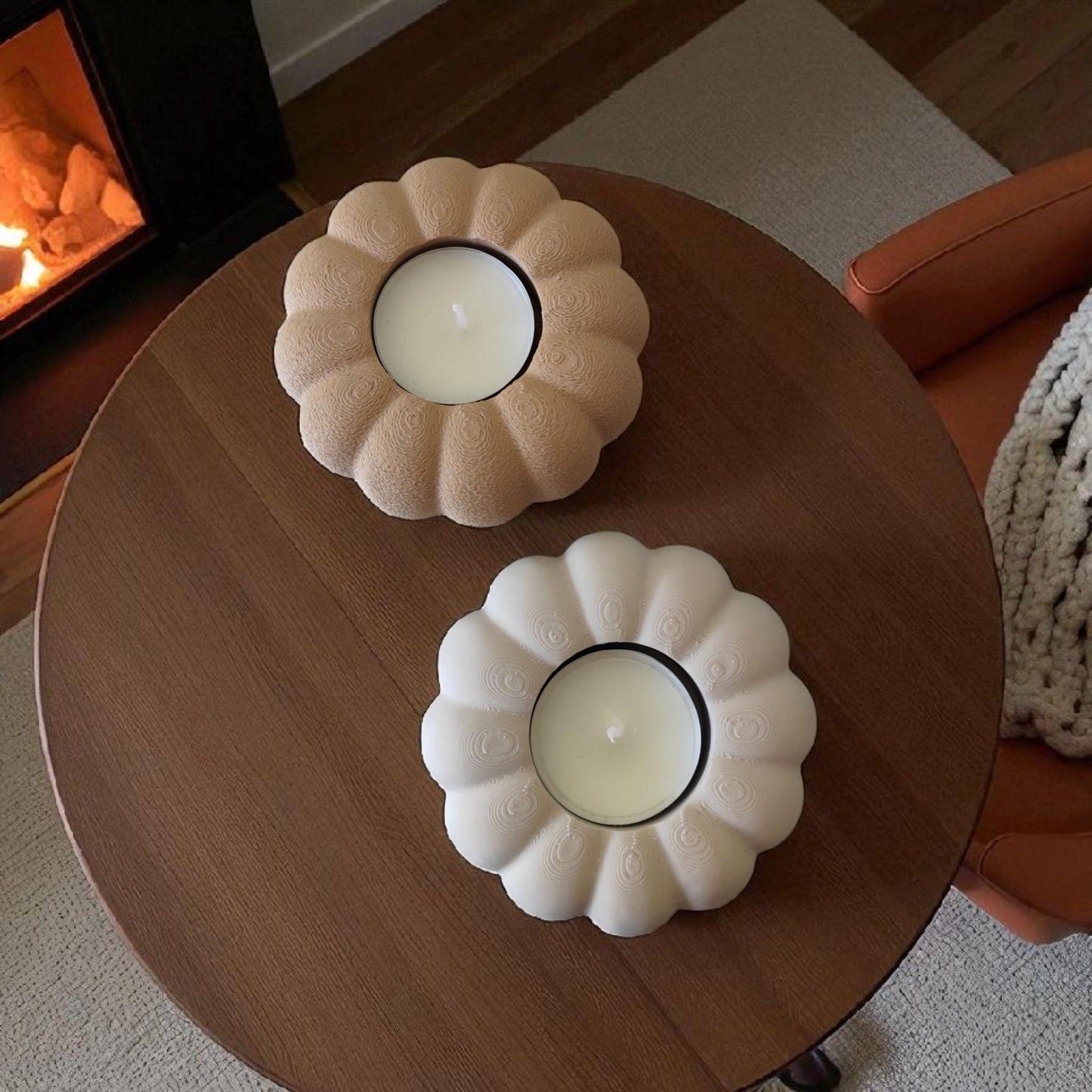 3D Printed Pumpkin Tealight Holder – Halloween Décor UK