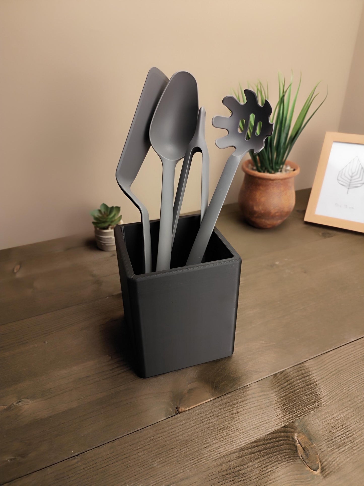 3D Printed Square Kitchen Utensil Holder