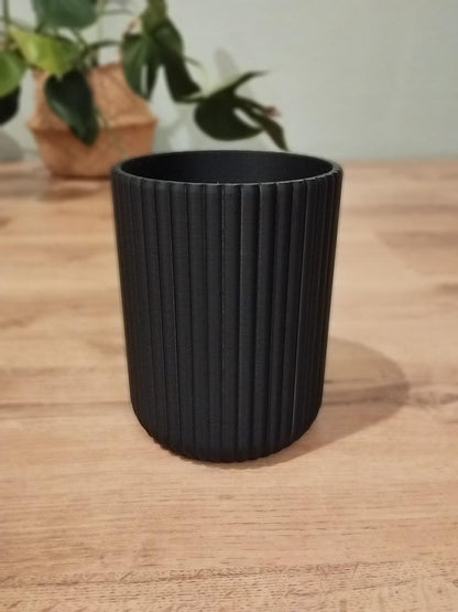 Round Ribbed Kitchen Utensil Holder