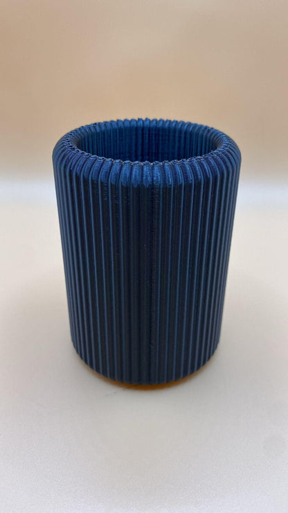 Modern Ribbed Toothbrush & Paste Holder