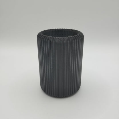 Modern Ribbed Toothbrush & Paste Holder