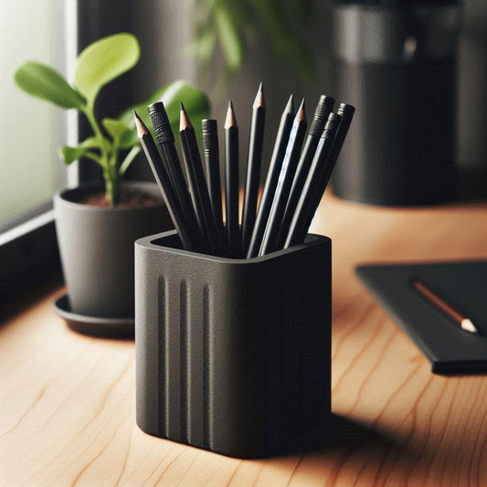 3D Printed Square Pencil & Toothbrush Holder – Desk Organiser