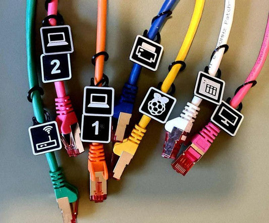 3D Printed Custom Cable Identifier Tags – Cable Management UK