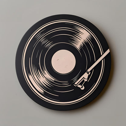 3D Printed Retro Vinyl Record Drinks Coaster