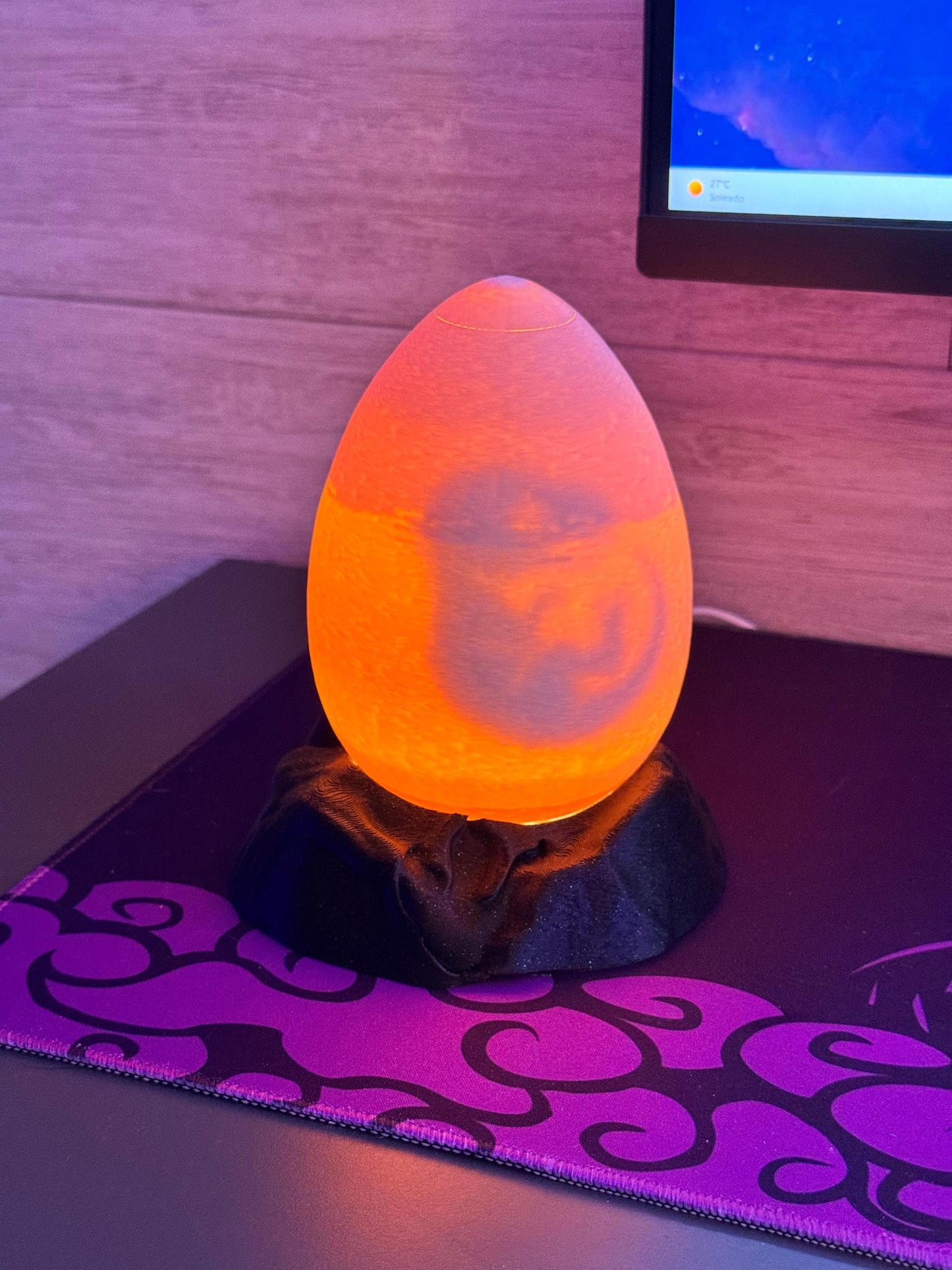 3D Printed Jurassic Dinosaur Egg Lamp – Night Light UK