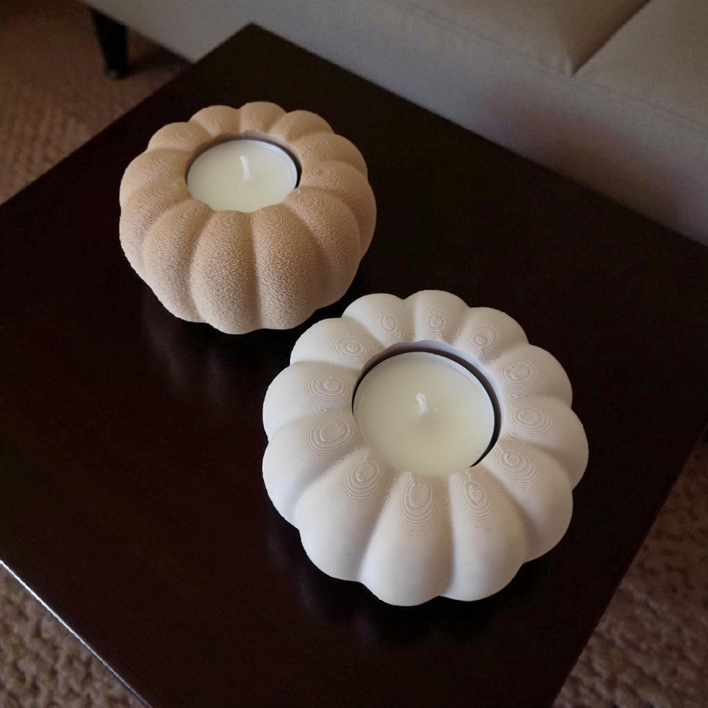 3D Printed Pumpkin Tealight Holder – Halloween Décor UK