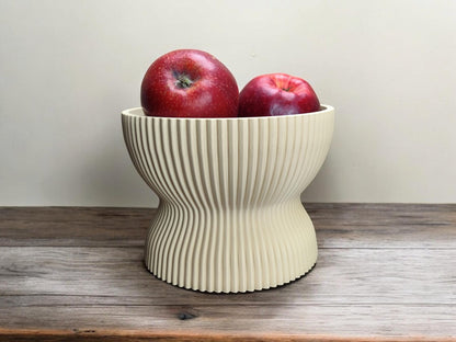 3D Printed Ribbed Vintage Bowl – Custom Colour Options