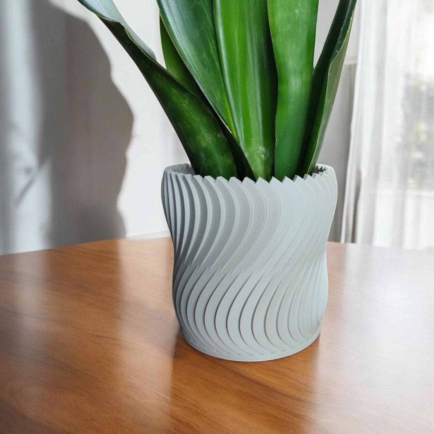 3D Printed Turbine Plant Pot – Modern Indoor Planter UK