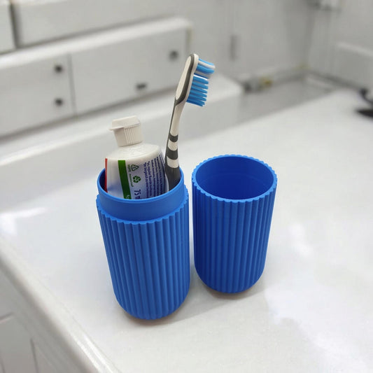3D Printed Ribbed Toothbrush and Toothpaste Travel Case