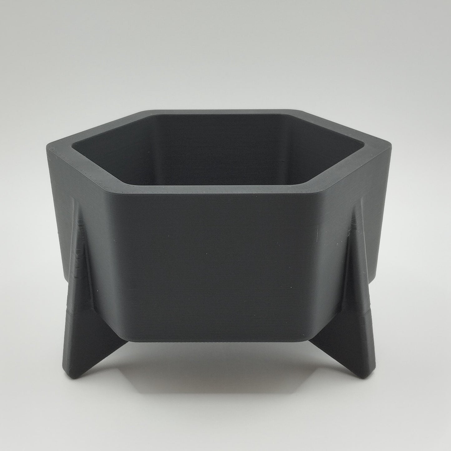 3D Printed Mid-Century Hexagonal Planter – Modern Indoor Planter