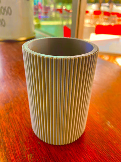 Modern Ribbed Toothbrush & Pencil Holder (tall)