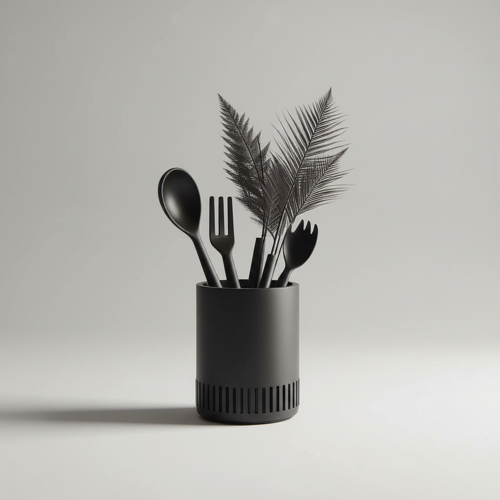 3D Printed Modern Kitchen Utensil Holder – Stylish Organiser