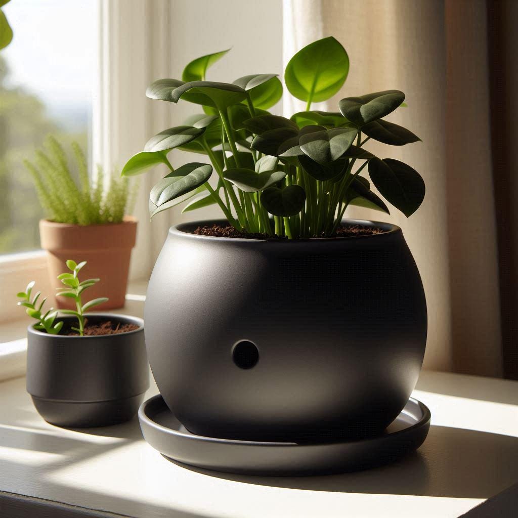 Round Self-Watering Planter