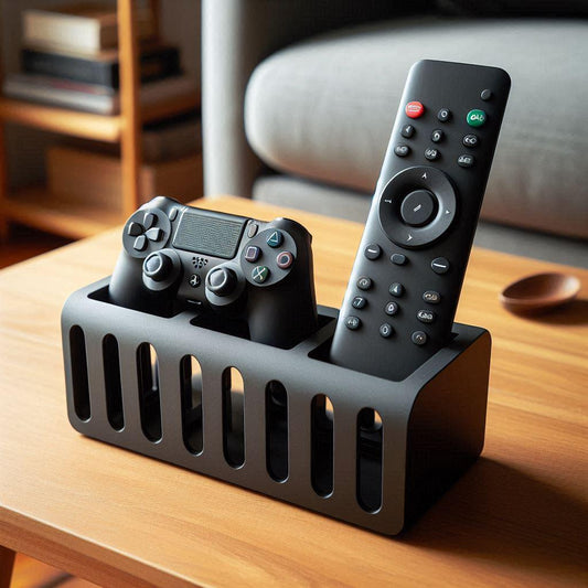 Large Modern Remote Control Holder | Stylish Remote Caddy Organiser | Custom Colour Options - 3D Printed