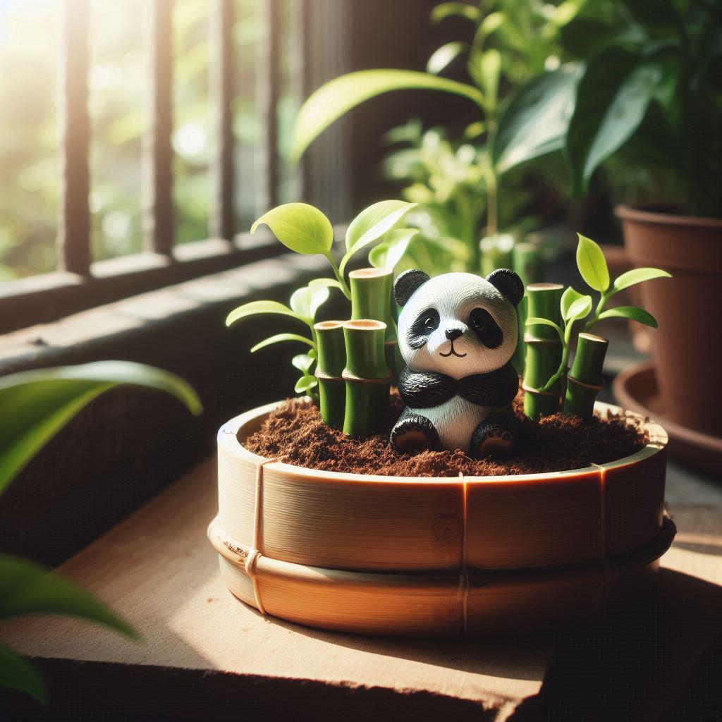 Bamboo Planter | Cute Plant Pot | Eco-Friendly Home Décor | Colour Options | Desk & Shelf Planter 3D Printed