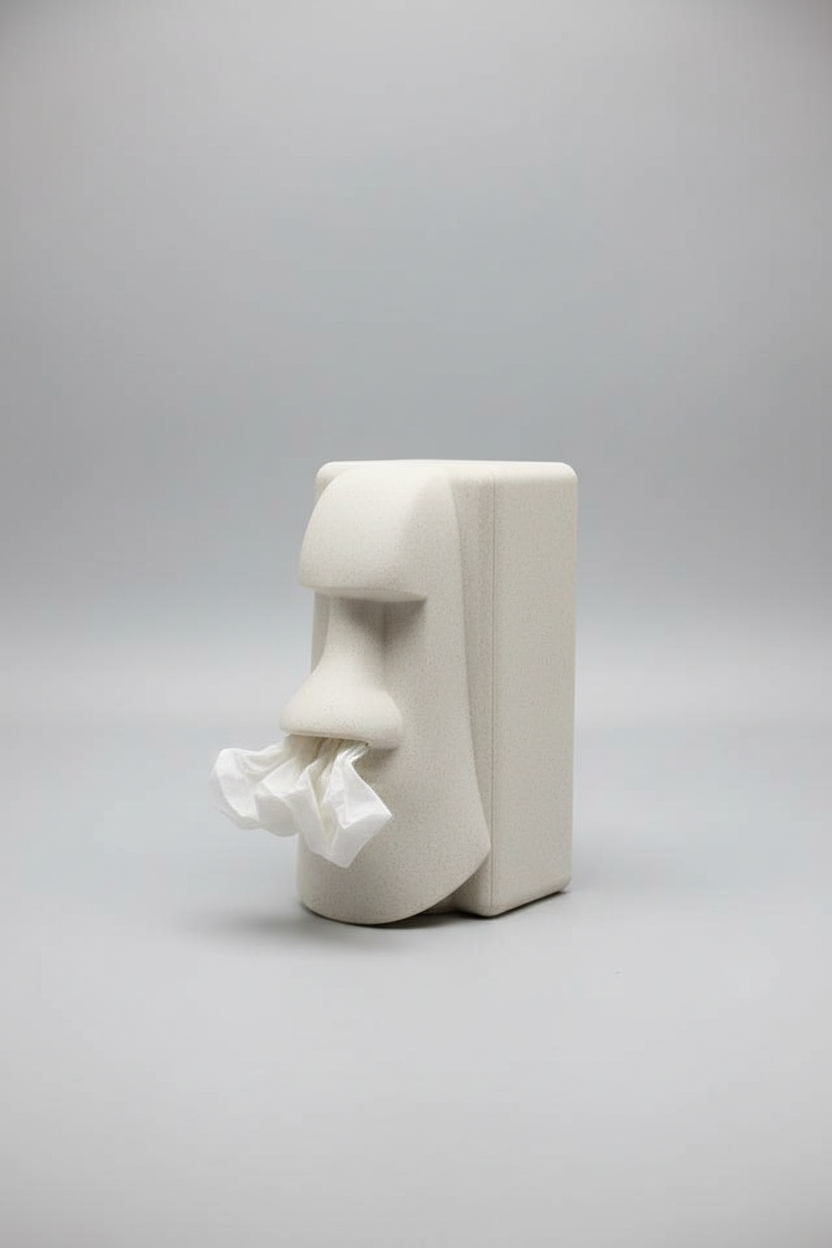 3D Printed Easter Island Moai Tissue Box
