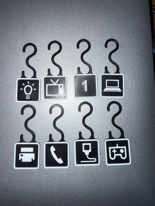 3D Printed Custom Cable Identifier Tags – Cable Management UK