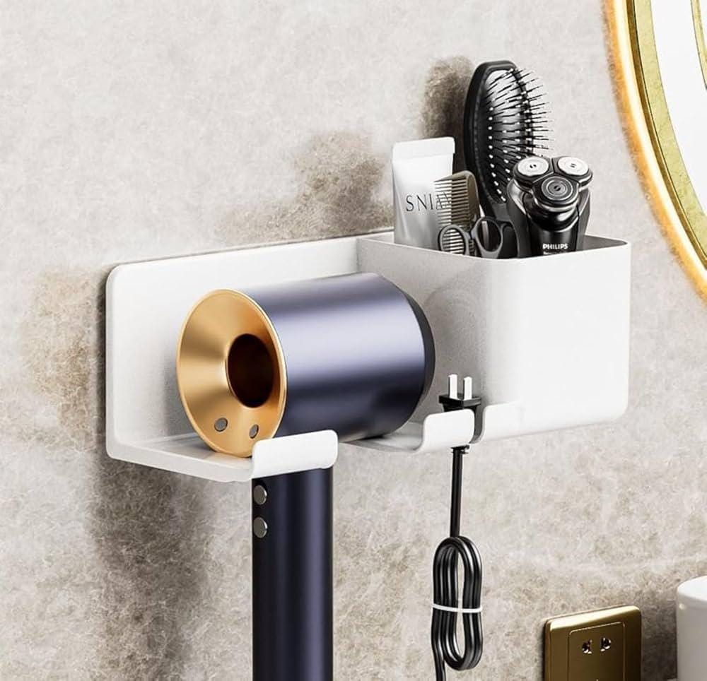 Hairdryer & Bathroom Organiser Holder
