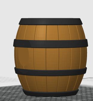 3D Printed Donkey Kong DK Barrel Money Box