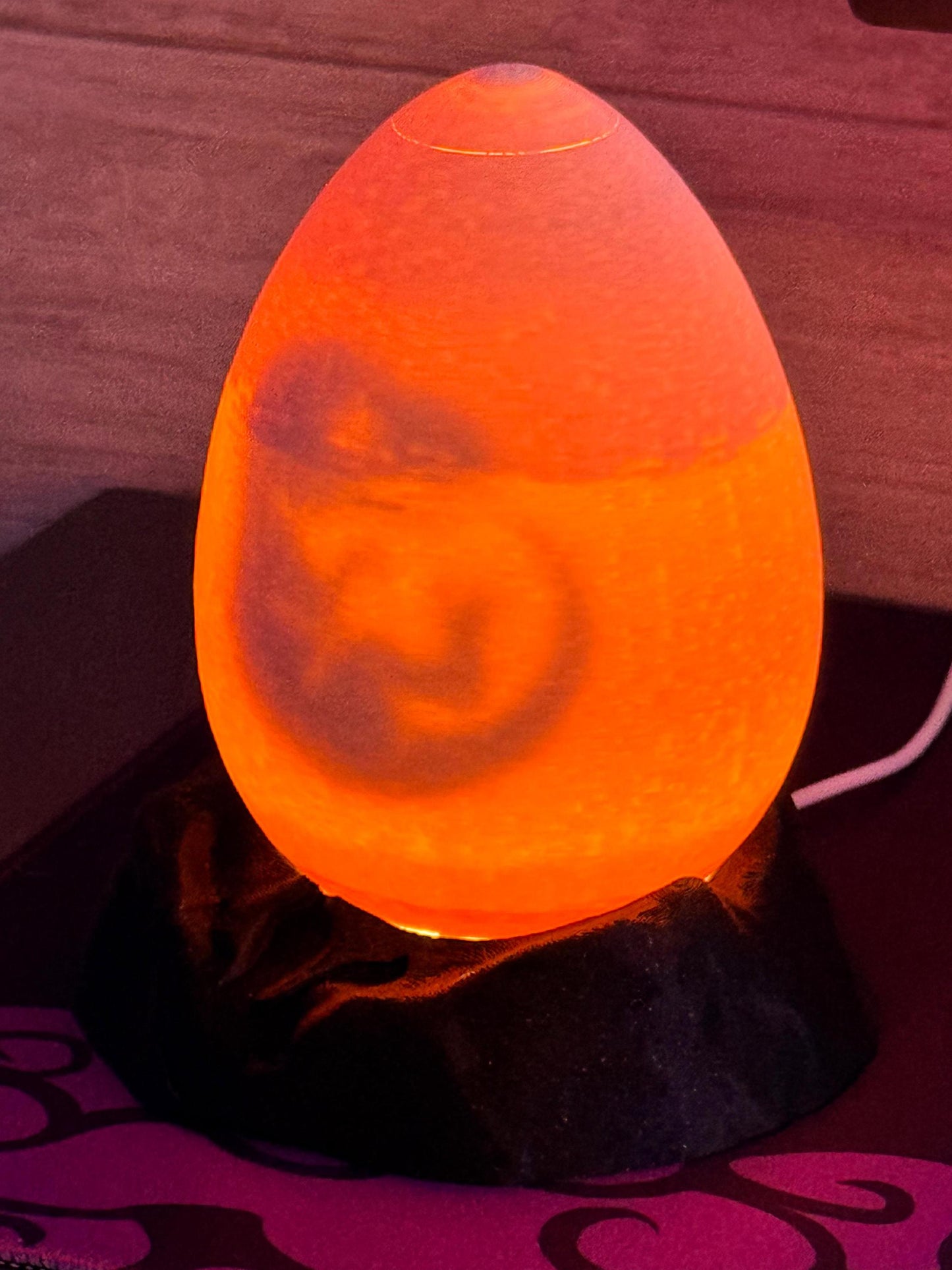 3D Printed Jurassic Dinosaur Egg Lamp – Night Light UK