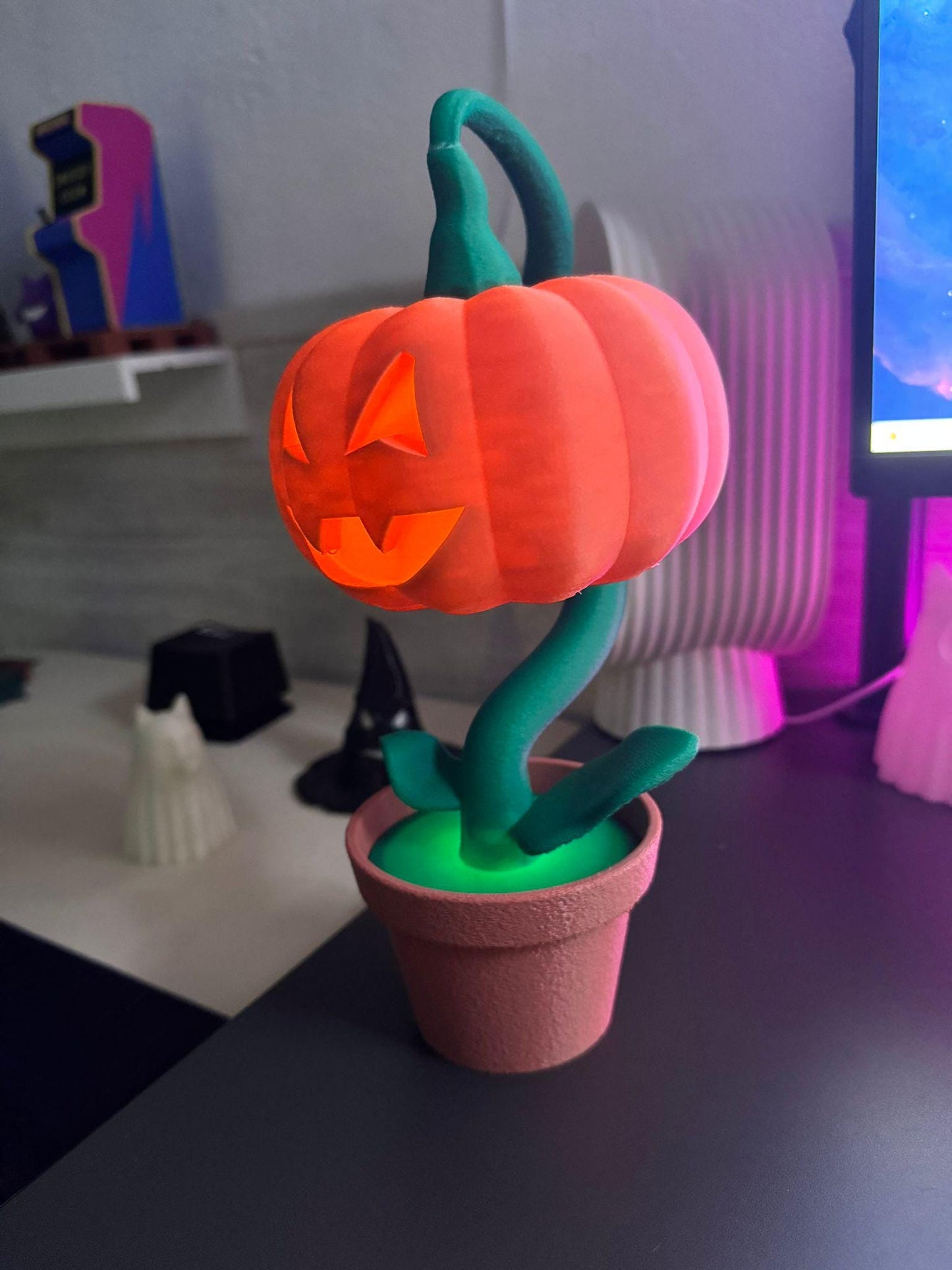 Halloween Pumpkin in a Pot