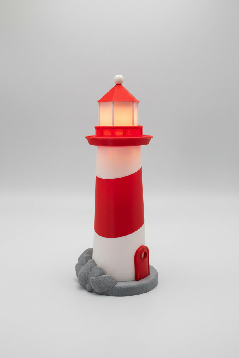 Large Christmas Lighthouse with Lights