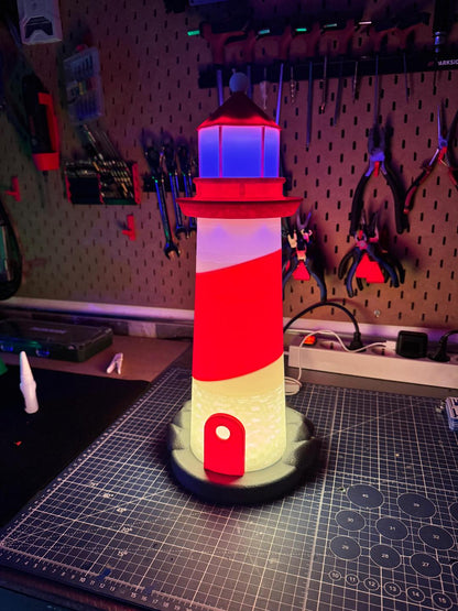 Large Christmas Lighthouse with Lights