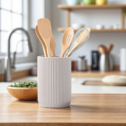 Ribbed Kitchen Utensil Holder