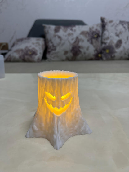 Halloween Tree Trunk Tealight Holder