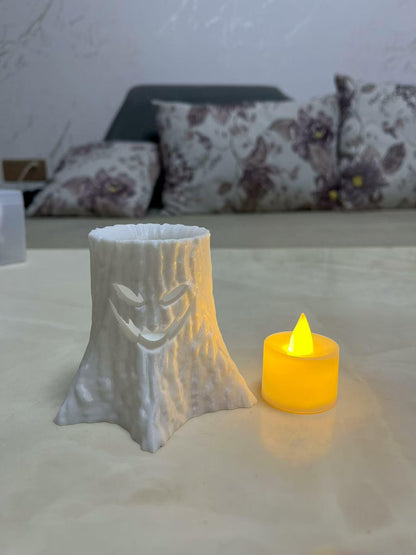 Halloween Tree Trunk Tealight Holder