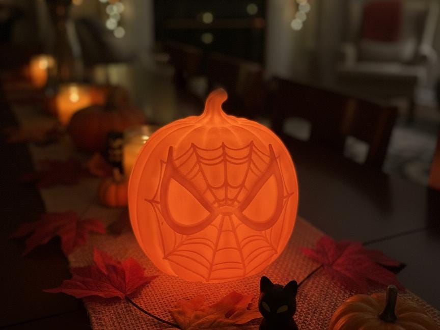 Spider-Man Pumpkin Tealight Holder