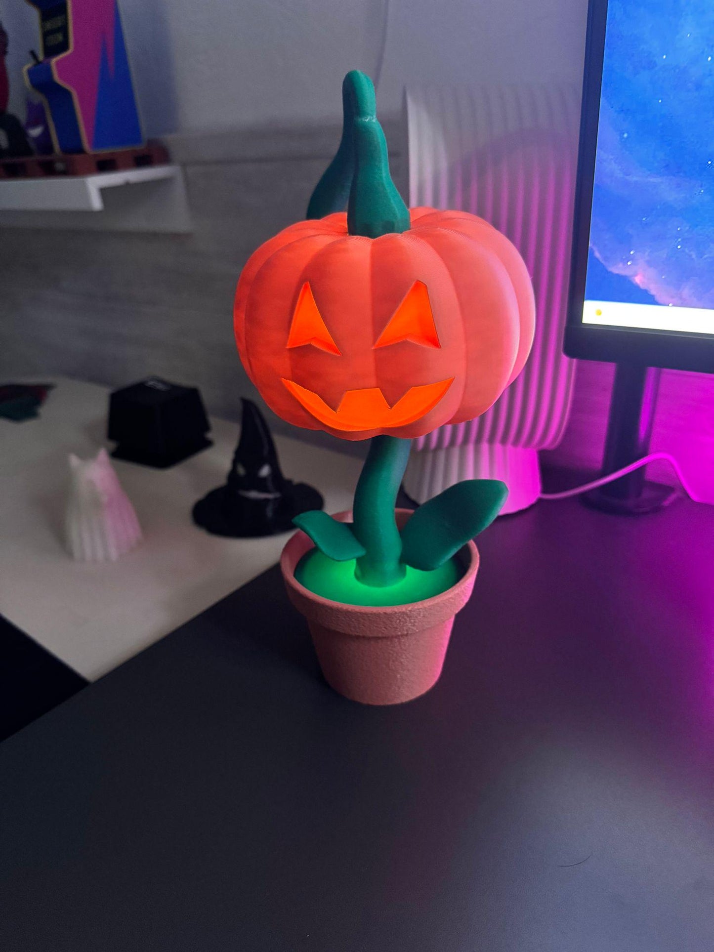 Halloween Pumpkin in a Pot