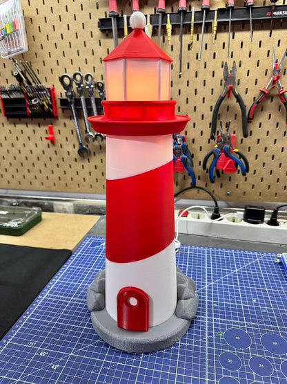 Large Christmas Lighthouse with Lights