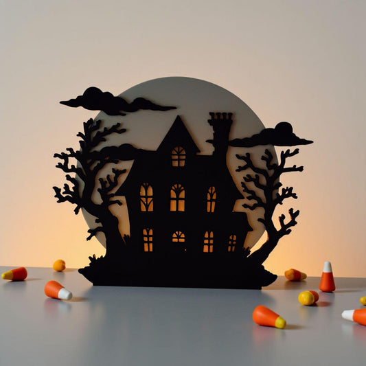 Haunted House Tealight Holder