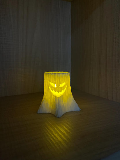 Halloween Tree Trunk Tealight Holder