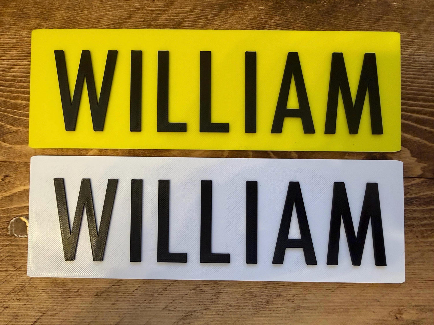 3D Printed Personalised Ride On Car Number Plate – Kids Custom Plate