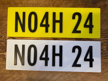 3D Printed Personalised Ride On Car Number Plate – Kids Custom Plate