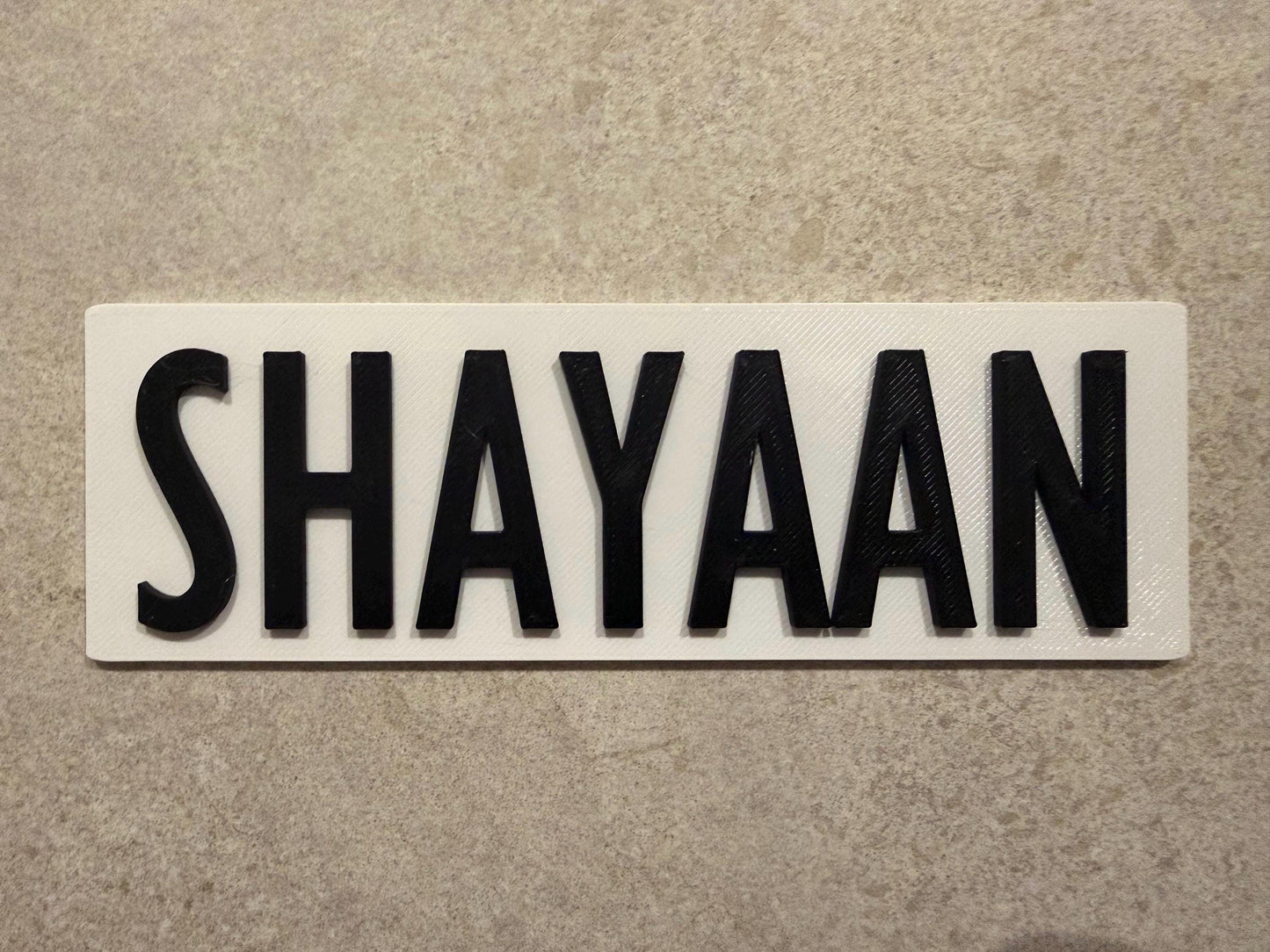 3D Printed Personalised Ride On Car Number Plate – Kids Custom Plate